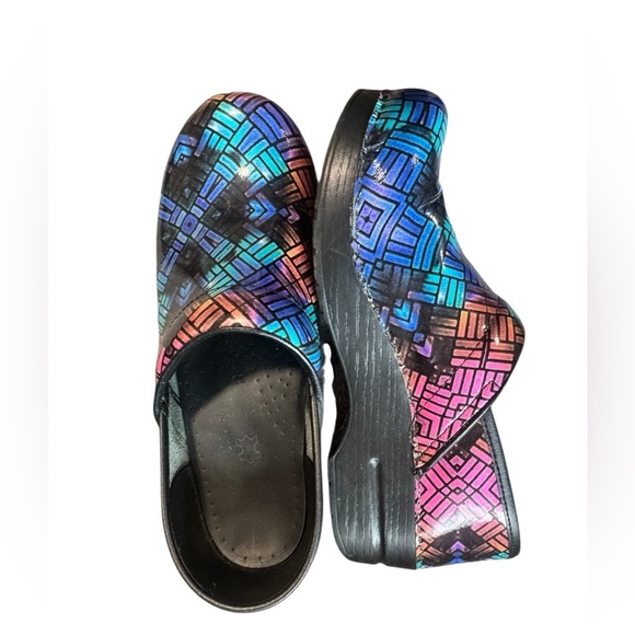 Dansko Professional Color Weave Patent Clogs Shoes Size EU 39, US 8.5-9 - Picture 8 of 13